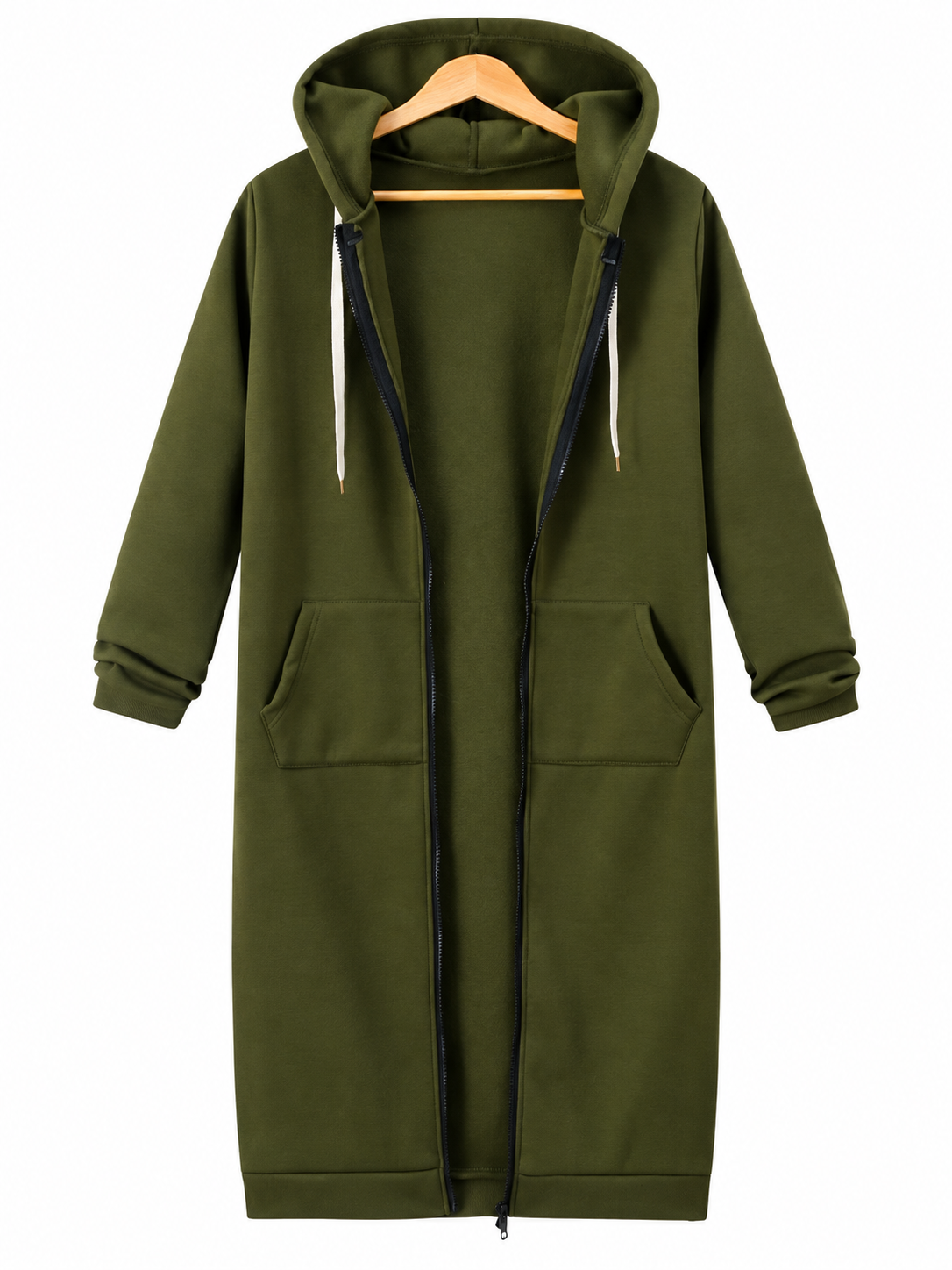 Harper™ Longline Zip-Up Fleece Hoodie