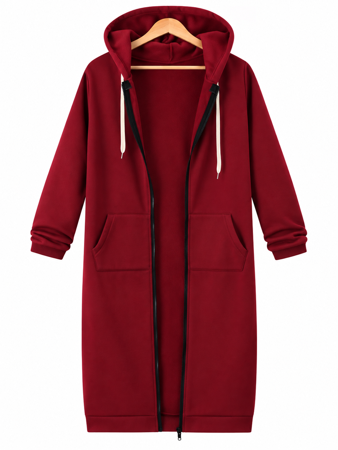 Harper™ Longline Zip-Up Fleece Hoodie