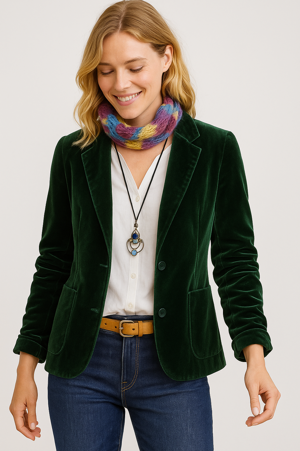 Sioba – Velvet Slim-Fit Blazer