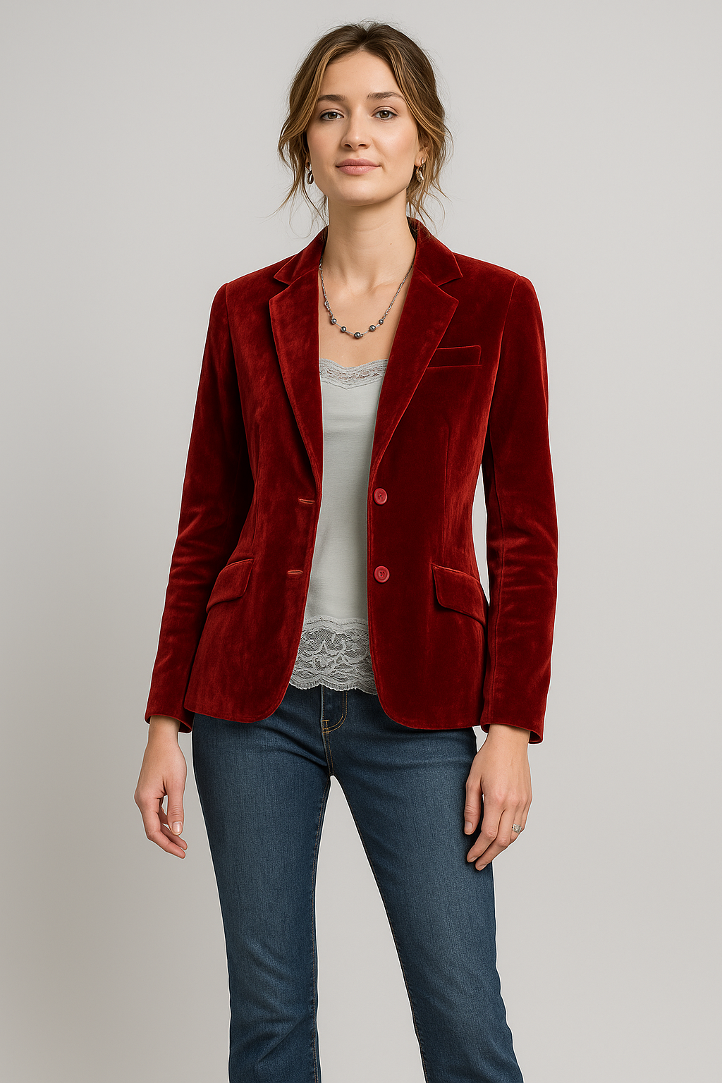 Sioba – Velvet Slim-Fit Blazer