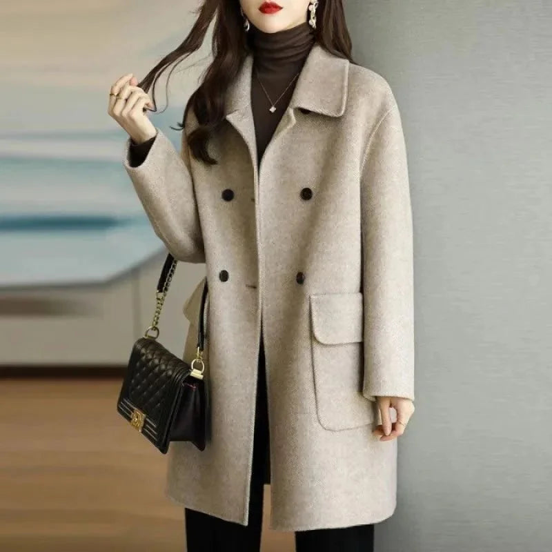 Sofia- Elegant Wool Long Coat