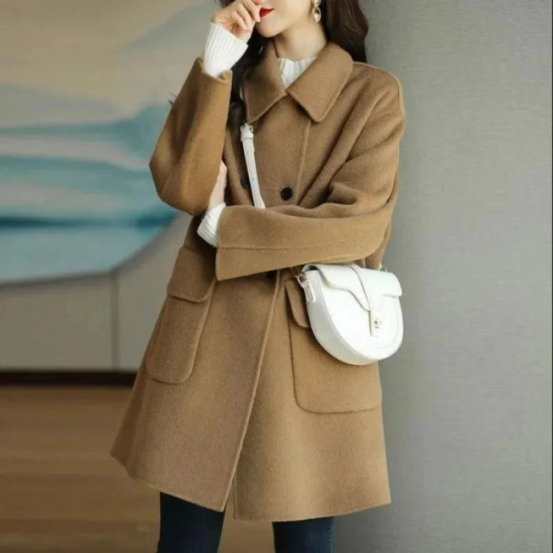 Sofia- Elegant Wool Long Coat