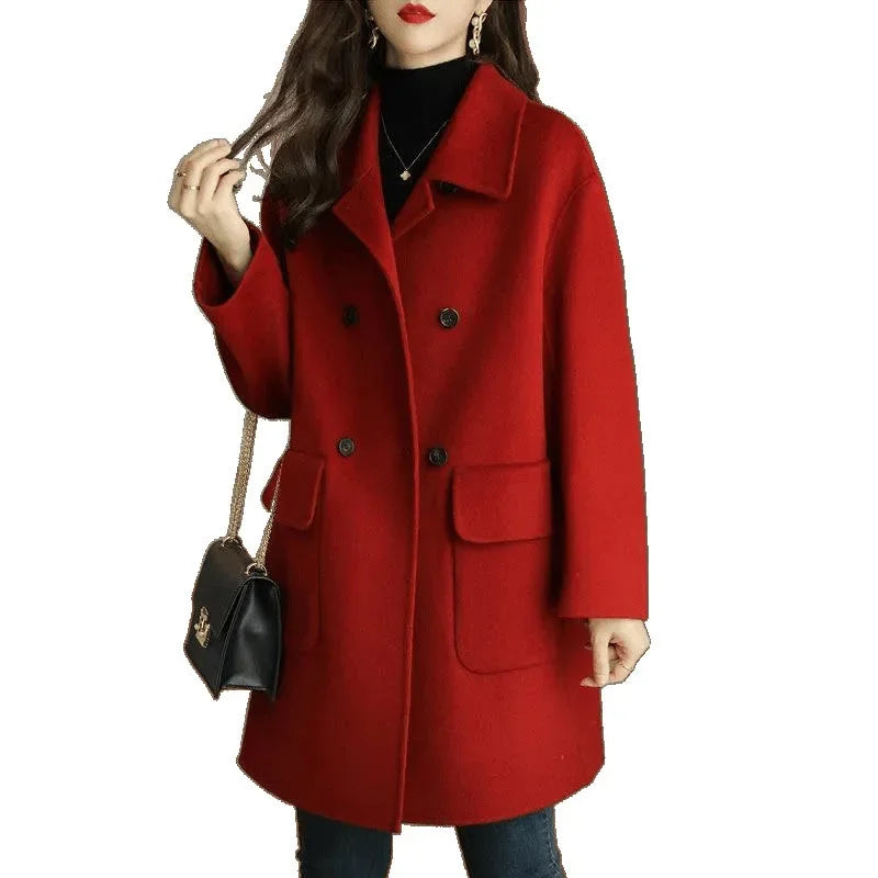 Sofia- Elegant Wool Long Coat