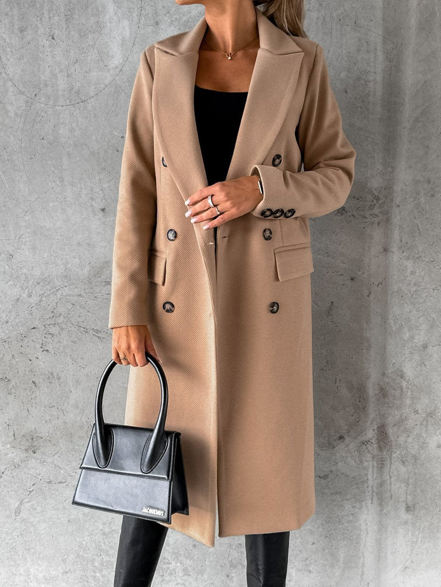 Kate™ | Woolen Coat Long Fit Women