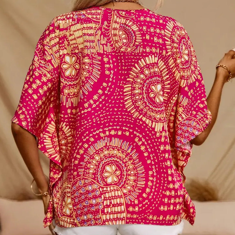 Amara™ Bohemian V-Neck Blouse